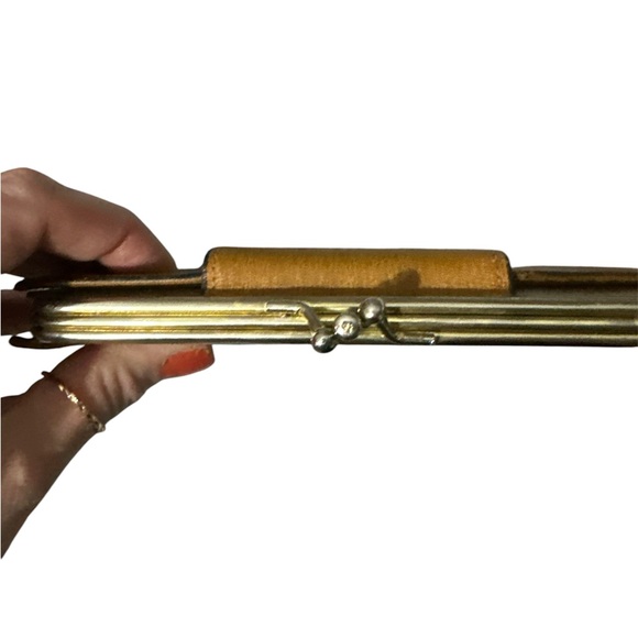 Bridle calfskin vintage double kisslock long wallet so rare nice 👍 - Picture 3 of 10